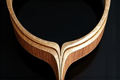 Art Deco ahşap kolye